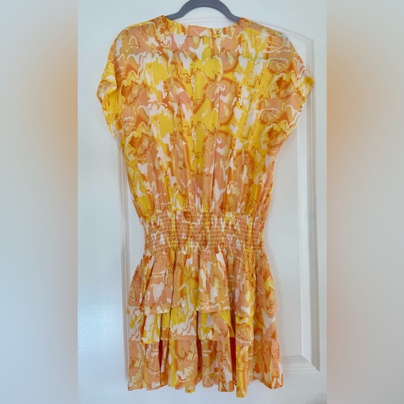 Tart Sundress Size S Drop Waist Button Down Vibrant Yellow V neck - Picture 5 of 9